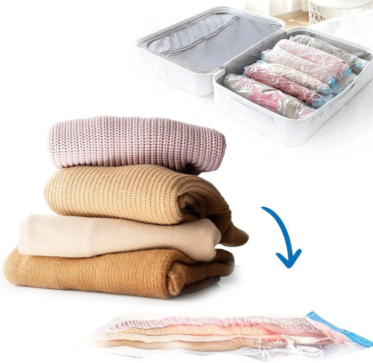 Smart reusable vacuum storage bags ™